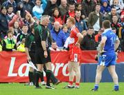 24 May 2009; Referee Jimmy White shows a red card to Derry's Fergal Doherty in the second half. Ulster GAA Football Senior Championship Quarter-Final, Derry v Monaghan, Celtic Park, Derry. Picture credit: Oliver McVeigh / SPORTSFILE