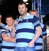 24 May 2009; Head coach Michael Cheika addressing the fans during the Leinster rugby squad's homecoming after their victory in the Heineken Cup Final. RDS, Ballsbridge, Dublin. Picture credit: Brendan Moran / SPORTSFILE