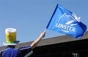 24 May 2009; A Leinster fan awaits the team's arrival at the squad's homecoming after their victory in the Heineken Cup Final. RDS, Ballsbridge, Dublin. Picture credit: Brendan Moran / SPORTSFILE
