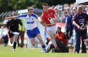 24 May 2009; Paul Kerrigan, Cork, in action against Ger Power, Waterford. Munster GAA Football Senior Championship Quarter-Final, Cork v Waterford, Fraher Field, Dungarvan, Co. Waterford. Picture credit: Matt Browne / SPORTSFILE