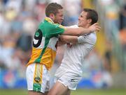24 May 2009; Richie Dalton, Kildare, and Shane Sullivan, Offaly, get involved in a tussle near the end of the game. Leinster GAA Football Senior Championship, First Round, Kildare v Offaly, O'Moore Park, Portlaoise, Co. Laois. Photo by Sportsfile