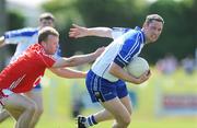 24 May 2009; Gary Hurney, Waterford, in action against Michael Shields, Cork. Munster GAA Football Senior Championship Quarter-Final, Cork v Waterford, Fraher Field, Dungarvan, Co. Waterford. Picture credit: Matt Browne / SPORTSFILE