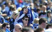 24 May 2009; A young Leinster supporter yawns while awaiting the team's arrival at the homecoming after their victory in the Heineken Cup Final. RDS, Ballsbridge, Dublin. Picture credit: Brendan Moran / SPORTSFILE