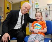 25 May 2009; Martin Dempsey, from Co. Laois, meets Republic of Ireland manager Giovanni Trapattoni during the launch of 'An Evening with Pele' fundraiser for Our Lady's Children's Hospital, Crumlin and the Little Prince Children's Hospital, Curitiba, Brazil. Children’s Medical and Research Foundation, Drimnagh Road, Crumlin, Dublin. Picture credit: Diarmuid Greene / SPORTSFILE