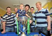 26 May 2009; Ben Kelly-O’Brien, age 4, from Gorey, Co. Wexford, with Leinster players, from left, Sean O'Brien, Girvan Dempsey, Shane Horgan, Jonathan Sexton, and Leo Cullen, during a team visit to Temple Street Children's University Hospital. Children’s University Hospital, Temple Street, Dublin. Picture credit: Brian Lawless / SPORTSFILE