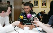 26 May 2009; Republic of Ireland's Shane Long speaking to the media after squad training ahead of their Friendly International against Nigeria on Friday night. Arsenal Training Ground, St Albans, London, England. Picture credit: Tim Hales / SPORTSFILE