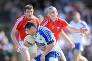 24 May 2009; Shane Walsh, Waterford, in action against John Miskella, Cork. Munster GAA Football Senior Championship Quarter-Final, Cork v Waterford, Fraher Field, Dungarvan, Co. Waterford. Picture credit: Matt Browne / SPORTSFILE