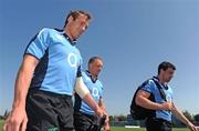 27 May 2009; Ireland's Bob Case, left, Mick O'Driscoll, centre, and Denis Leamy arrive for rugby squad training ahead of their Setanta Challenge Cup game against the USA Eagles in San Jose, California, on Sunday. Spartans, San Jose, California, USA. Picture credit: Pat Murphy / SPORTSFILE