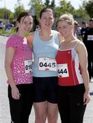 24 May 2009; Emer O'Neill and sisters Jean and Claire Larkin, all from Co. Cork, before the start of the  Adamstown 8k Road Race. Adamstown, Lucan, Co. Dublin. Picture credit: Tomas Greally / SPORTSFILE