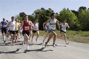 24 May 2009; Eventual winner Vinnie Mulvey, Raheny Shamrocks A.C, number 0001, leads out the field at the start of the Adamstown 8k Road Race. Adamstown, Lucan, Co. Dublin. Picture credit: Tomas Greally / SPORTSFILE