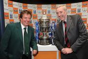 25 May 2009; President of Mayfield United Ernest O'Mahoney, left, with Bohemians President Robert Dunne after both teams were drawn against each other, at the FAI Ford Cup third round draw. Burlington Hotel, Ballsbridge, Dublin. Picture credit: David Maher / SPORTSFILE *** Local Caption ***