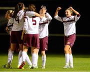 10 October 2015; Lisa Casserly, right, celebrates with her Galway WFC team-mates after the game. Continental Tyres Women's National League, Peamount United v Galway WFC. Peamount United, Greenogue, Co. Dublin. Picture credit: Piaras Ó Mídheach / SPORTSFILE