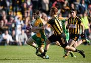 11 October 2015; Ian Burke, Corofin, is tackled by Cathal Duffy, Mountbellew-Moylough. Galway County Senior Football Championship Final, Mountbellew/Moylough v Corofin. Tuam Stadium, Tuam, Co. Galway. Picture credit: Sam Barnes / SPORTSFILE