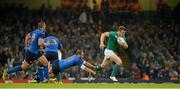 11 October 2015; Tommy Bowe, Ireland, goes past the tackle of Frederic Michalak, France. 2015 Rugby World Cup Pool D, Ireland v France. Millennium Stadium, Cardiff, Wales. Picture credit: Matt Browne / SPORTSFILE