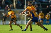 11 October 2015; Caimin Morey, Sixmilebridge, in action against Michéal O'Loughlin, Clonlara. Clare County Senior Hurling Championship Final, Clonlara v Sixmilebridge. Cusack Park, Ennis, Co. Clare. Picture credit: Piaras Ó Mídheach / SPORTSFILE