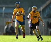 11 October 2015; Noel Purcell, Sixmilebridge, in action against Oisin O'Brien, Clonlara. Clare County Senior Hurling Championship Final, Clonlara v Sixmilebridge. Cusack Park, Ennis, Co. Clare. Picture credit: Piaras Ó Mídheach / SPORTSFILE