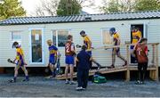 11 October 2015; Sixmilebridge players make their way to the pitch for the second half from the temporary dressing rooms in Cusack Park. Clare County Senior Hurling Championship Final, Clonlara v Sixmilebridge. Cusack Park, Ennis, Co. Clare. Picture credit: Piaras Ó Mídheach / SPORTSFILE