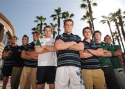 28 May 2009; Ireland players, from left, Ryan Caldwell, Niall Ronan, Mike Ross, Darren Cave, Ian Dowling, Ian Keatley, Ian Whitten and John Muldoon, who all earned their first senior international cap for the Ireland rugby team during the summer tour pictured in Downtown San Jose, California, USA. Picture credit: Pat Murphy / SPORTSFILE