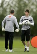 28 May 2009; Republic of Ireland's Keiren Westwood, right, and Shay Given during squad training ahead of their Friendly International against Nigeria on Friday night. Arsenal Training centre, St Alban's, Hertfordshire, London, England. Picture credit: Tim Hales / SPORTSFILE
