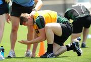 29 May 2009; Ireland's Denis Hurley after a clash of heads during Rugby Squad Training ahead of their game against the USA Eagles on Sunday. Buckshaw Stadium, Santa Clara, California, USA. Picture credit: Pat Murphy / SPORTSFILE