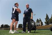 29 May 2009; Ireland Head Coach Declan Kidney and USA Eagles Head Coach Eddie O'Sullivan in conversation after Ireland rugby squad training ahead of their game against the USA Eagles on Sunday. Buckshaw Stadium, Santa Clara, California, USA. Picture credit: Pat Murphy / SPORTSFILE