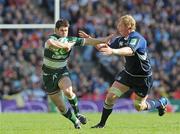 23 May 2009; Dan Hipkiss, Leicester Tigers, is tackled by Leinster captain Leo Cullen. Heineken Cup Final, Leinster v Leicester Tigers, Murrayfield Stadium, Edinburgh, Scotland. Picture credit: Ray McManus / SPORTSFILE