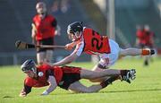 30 May 2009; Paul Braniff, Down, in action against John Corvan, Armagh. Ulster GAA Hurling Senior Championship Quarter-Final, Down v Armagh, Casement Park, Belfast. Picture credit: Oliver McVeigh / SPORTSFILE