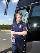 31 May 2009; Joe Canning, Galway, leaves the team bus as his side make their way into O'Moore Park for their first game in the Leinster GAA Hurling Championship. Leinster GAA Hurling Senior Championship Quarter-Final, Laois v Galway, O'Moore Park, Portlaoise, Co. Laois. Picture credit: Stephen McCarthy / SPORTSFILE