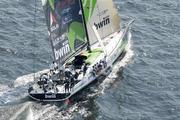 30 May 2009; Green Dragon, skippered by Ian Walker during the race. In-port race day, during the Volvo Ocean Race 2008-09, in Galway Bay, Galway. Picture credit: Rick Tomlinso / Volvo Ocean Race / SPORTSFILE