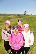 29 May 2009; Ireland's leading professional lady golfers, clockwise from front, Rebecca Coakley, Hazel Kavanagh Martina Gillen, and Tara Delaney, during a Media Day ahead of the AIB Ladies Irish Open, which takes place at Portmarnock Hotel and Golf Links, from 26th - 28th of June. Portmarnock Hotel and Golf Links, Portmarnock, Co. Dublin. Picture credit: Brian Lawless / SPORTSFILE
