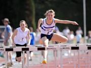 30 May 2009; Lilly O'Hora, Crescent, Limerick, on her way to winning the Junior Girls 75m Hurdles. Irish Schools Track and Field Championships, Tullamore Harriers, Tullamore, Co. Offaly. Photo by Sportsfile