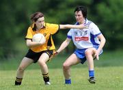 30 May 2009; Naomi McMullan, Ulster, in action against Anne-Marie Carley, Connacht. 2009 Inter Provincials - Shield Final, Ulster v Connacht, Kinnegad GAA Club, Co. Westmeath. Picture credit: Diarmuid Greene / SPORTSFILE