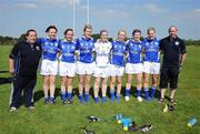 30 May 2009; Munster and Cork natives, from left to right, Jim McEvoy, Norita Kelly, Geraldine O'Flynn, Brid Stack, Elaine Harte, Nollaig Cleary, Valerie Mulcahy, Angela Walsh, and Noel O'Connor after victory over Connacht. 2009 Inter Provincials - Inter Provincial Final, Munster v Leinster, Kinnegad GAA Club, Co. Westmeath. Picture credit: Diarmuid Greene / SPORTSFILE