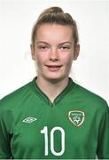 11 October 2015; Saoirse Noonan, Republic of Ireland. Republic of Ireland Women's U17 Squad Portraits. Maldron Hotel, Dublin Airport. Picture credit: Ramsey Cardy / SPORTSFILE