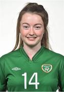 11 October 2015; Danielle Burke, Republic of Ireland. Republic of Ireland Women's U17 Squad Portraits. Maldron Hotel, Dublin Airport. Picture credit: Ramsey Cardy / SPORTSFILE