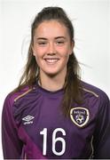 11 October 2015; Sophie Lenahan, Republic of Ireland. Republic of Ireland Women's U17 Squad Portraits. Maldron Hotel, Dublin Airport. Picture credit: Ramsey Cardy / SPORTSFILE