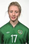 11 October 2015; Rachel Baynes, Republic of Ireland. Republic of Ireland Women's U17 Squad Portraits. Maldron Hotel, Dublin Airport. Picture credit: Ramsey Cardy / SPORTSFILE