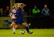 10 October 2015; Margaret Doyle, Peamount United, in action against Aislinn Meaney, Galway WFC. Continental Tyres Women's National League, Peamount United v Galway WFC. Peamount United, Greenogue, Co. Dublin. Picture credit: Piaras Ó Mídheach / SPORTSFILE