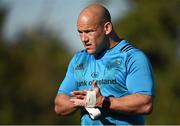 13 October 2015; Munster's BJ Botha puts some strapping on his hand during squad training. Munster Rugby Squad Training and Press Conference, CIT, Bishoptown, Cork. Picture credit: Diarmuid Greene / SPORTSFILE