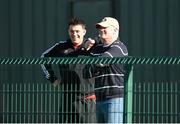 13 October 2015; Munster performance analyst George Murray, left, in conversation with TV3 rugby analyst Matt Williams during Munster squad training. Munster Rugby Squad Training and Press Conference, CIT, Bishoptown, Cork. Picture credit: Diarmuid Greene / SPORTSFILE