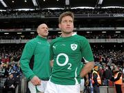 6 February 2010; Paul O’Connell, left, and Ronan O’Gara, Ireland, after the game. RBS Six Nations Rugby Championship, Ireland v Italy, Croke Park, Dublin. Photo by Sportsfile