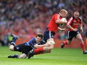 2 May 2009; Paul O'Connell, Munster, is tackled by Brian O'Driscoll, Leinster. Heineken Cup Semi-Final, Munster v Leinster, Croke Park, Dublin. Picture credit: Brendan Moran / SPORTSFILE