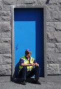 31 May 2009; A match steward waits at a gate into the ground. Munster GAA Hurling Senior Championship Quarter-Final, Tipperary v Cork, Semple Stadium, Thurles, Co. Tipperary. Picture credit: Ray McManus / SPORTSFILE