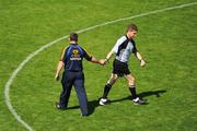 31 May 2009; Tipperary manager Liam Sheedy and referee Barry Kelly shake hands before the game. Munster GAA Hurling Senior Championship Quarter-Final, Tipperary v Cork, Semple Stadium, Thurles, Co. Tipperary. Picture credit: Ray McManus / SPORTSFILE