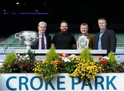 15 October 2015; Attendees, from left, Willie Bryan, Golfer Shane Lowry with Former Offaly Hurling captains Martin Hanamy and Hubert Rigney, were in Croke Park today to announce Offaly GAA’s plans to develop a new centre of excellence. The Faithful Fields project will cost €2.25 million to develop in total with Offaly GAA aiming to raise €750,000 before November 30th. Croke Park, Dublin. Picture credit: Sam Barnes / SPORTSFILE