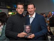 15 October 2015; Former Tipperary goalkeeper Brendan Cummins, right, along with former team-mate Padraic Maher at the official launch of 'Standing My Ground', The Brendan Cummins autobiography. Semple Stadium, Thurles, Co. Tipperary. Picture credit: Diarmuid Greene / SPORTSFILE