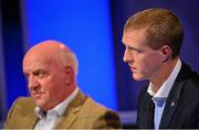 15 October 2015; RTÉ analysts Henry Shefflin, right, and Cyril Farrell during the 2016 GAA Football / Hurling Championship draw. RTE Studios, Donnybrook, Dublin. Picture credit: Piaras Ó Mídheach / SPORTSFILE