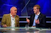 15 October 2015; RTÉ analysts Henry Shefflin, right, and Cyril Farrell during the 2016 GAA Football / Hurling Championship draw. RTE Studios, Donnybrook, Dublin. Picture credit: Piaras Ó Mídheach / SPORTSFILE