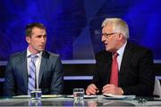15 October 2015; RTÉ analysts Dessie Dolan and Pat Spillane, right, during the 2016 GAA Football / Hurling Championship draw. RTE Studios, Donnybrook, Dublin. Picture credit: Piaras Ó Mídheach / SPORTSFILE