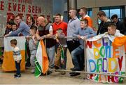 16 October 2015; Friends and Family of Ireland's boxers eagerly await Team Ireland's return from the AIBA World Boxing Championships, in Doha, Qatar. Team Ireland return from the AIBA World Boxing Championships. Dublin Airport, Dublin. Picture credit: Sam Barnes / SPORTSFILE